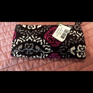 Vera bradley canterberry magenta trifold wallet retired